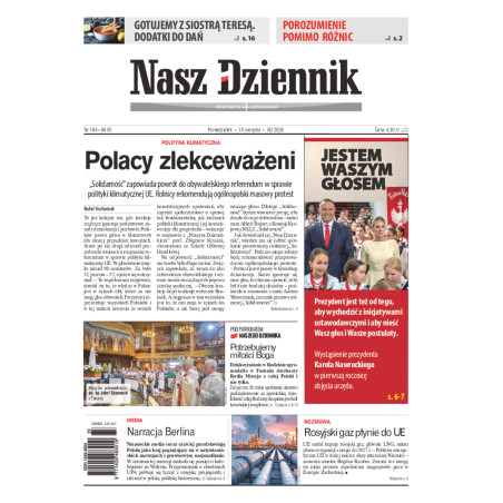 Nasz Dziennik, Poniedziałek, 10 sierpnia 2026, Nr 184 (8655)