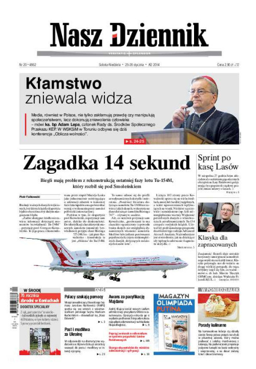 Nasz Dziennik z dnia 25.01.2014 wydanie PDF