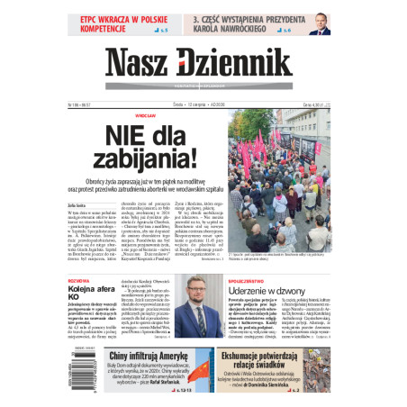 Nasz Dziennik, Środa, 12 sierpnia 2026, Nr 186 (8657)