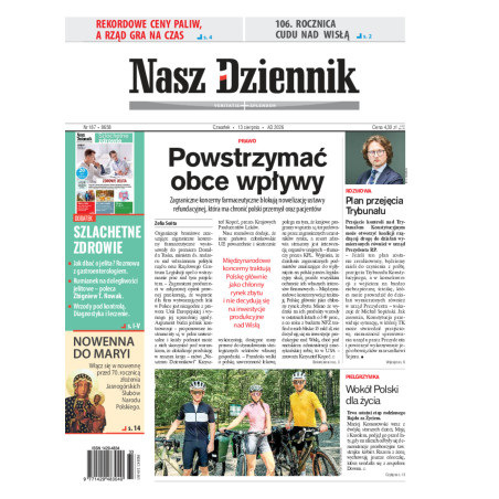 Nasz Dziennik, Czwartek, 13 sierpnia 2026, Nr 187 (8658)