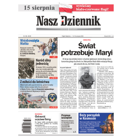 Nasz Dziennik, Piątek-Niedziela, 14-16 sierpnia 2026, Nr 188 (8659)