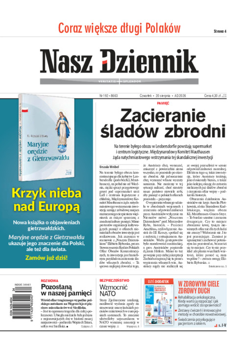 Nasz Dziennik, Czwartek, 20 sierpnia 2026, Nr...