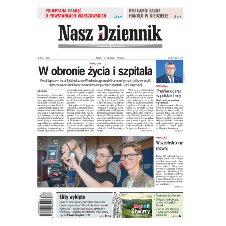 Nasz Dziennik, Piątek, 21 sierpnia 2026, Nr 193 (8664)