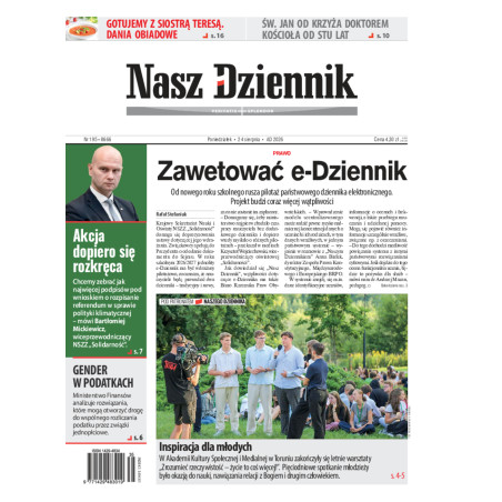 Nasz Dziennik, Poniedziałek, 24 sierpnia 2026, Nr 195 (8666)