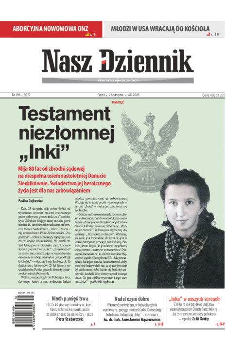 Nasz Dziennik, Piątek, 28 sierpnia 2026, Nr 199...