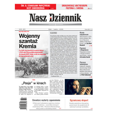 Nasz Dziennik, Wtorek, 1 września 2026, Nr 202 (8673)