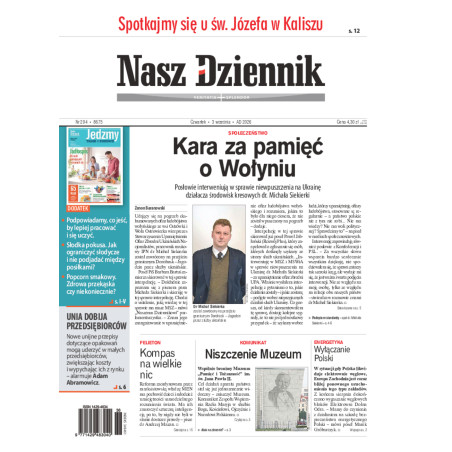 Nasz Dziennik, Czwartek, 3 września 2026, Nr 204 (8675)