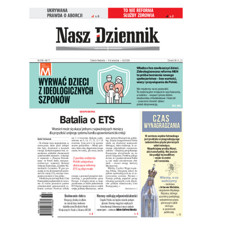 Nasz Dziennik, Sobota-Niedziela, 5-6 września 2026, Nr 206 (8677)