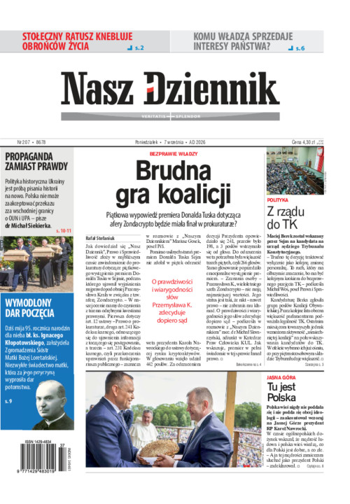 Nasz Dziennik, Poniedziałek, 7 września 2026,...