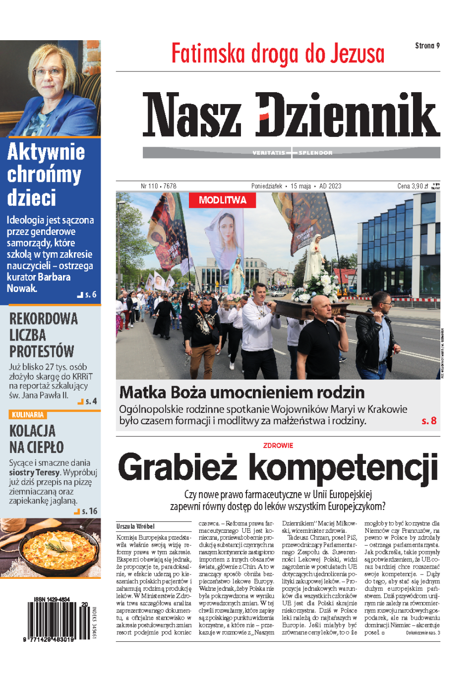   Poniedziałek, 15 maja 2023, Nr 110 (7678)