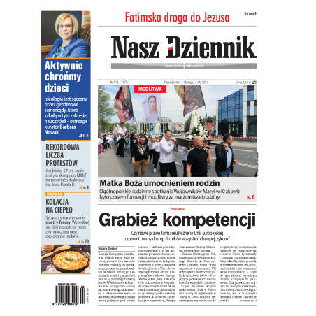   Poniedziałek, 15 maja 2023, Nr 110 (7678)