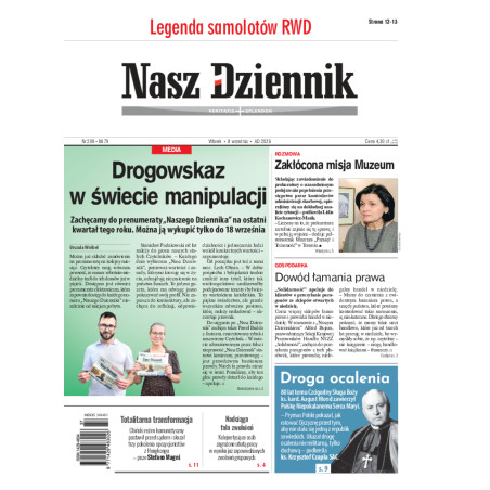 Nasz Dziennik, Wtorek, 8 września 2026, Nr 208 (8679)