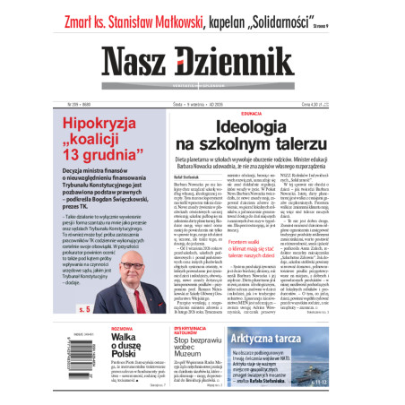 Nasz Dziennik, Środa, 9 września 2026, Nr 209 (8680)