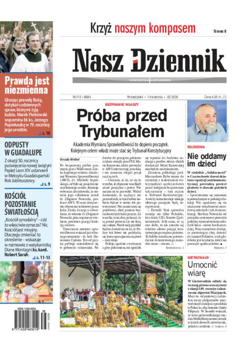 Nasz Dziennik, Poniedziałek, 14 września 2026,...