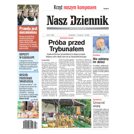 Nasz Dziennik, Poniedziałek, 14 września 2026, Nr 213 (8684)
