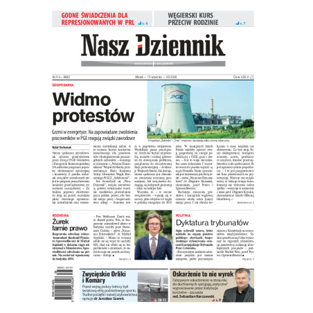 Nasz Dziennik, Wtorek, 15 września 2026, Nr 214 (8685)