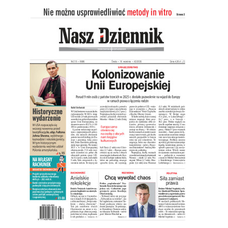 Nasz Dziennik, Środa, 16  września 2026, Nr 215 (8686)