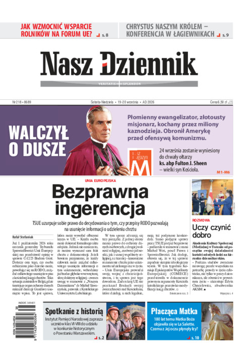Nasz Dziennik, Sobota-Niedziela, 19-20 września...