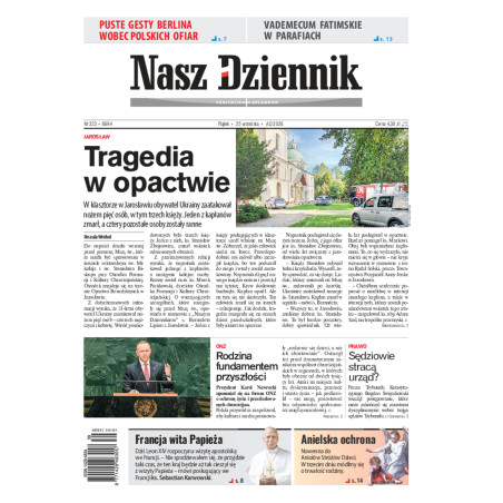 Nasz Dziennik, Piątek, 25 września 2026, Nr 223 (8694)