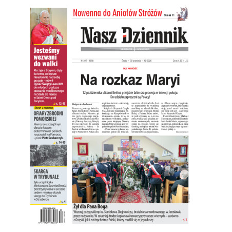 Nasz Dziennik, Środa, 30 września 2026, Nr 227 (8698)