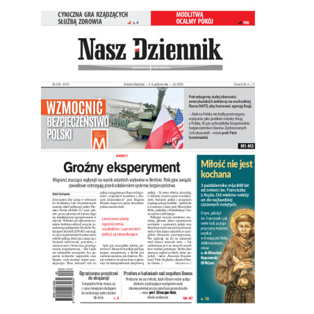 Nasz Dziennik, Sobota-Niedziela, 3-4 października 2026, Nr 230 (8701)
