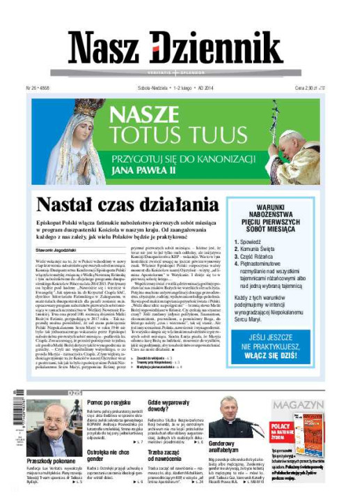 Nasz Dziennik z dnia 01.02.2014 wydanie PDF