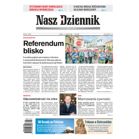 Nasz Dziennik, Wtorek, 6 października 2026, Nr 232 (8703)