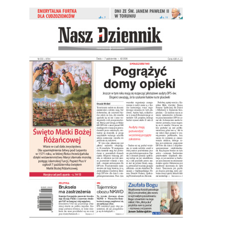 Nasz Dziennik, Środa, 7 października 2026, Nr 233 (8704)