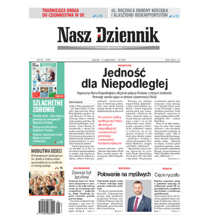 Nasz Dziennik, Czwartek, 8  października 2026, Nr 234 (8705)