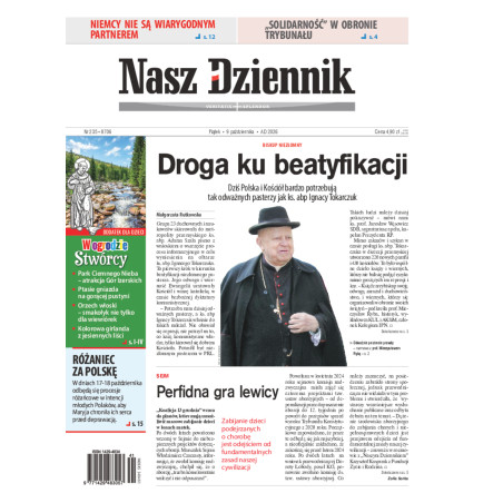 Nasz Dziennik, Piątek, 9 października 2026, Nr 235 (8706)