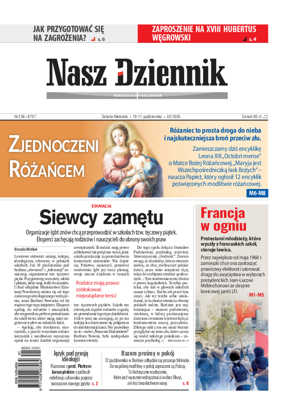 Nasz Dziennik, Sobota-Niedziela, 10-11 października 2026, Nr 236 (8707)