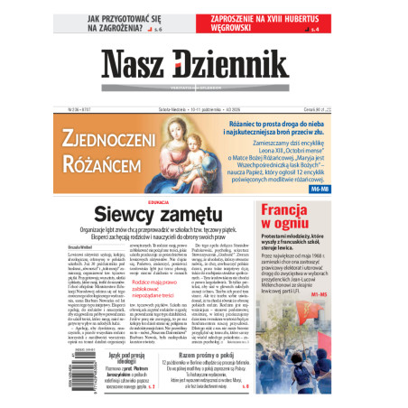 Nasz Dziennik, Sobota-Niedziela, 10-11 października 2026, Nr 236 (8707)