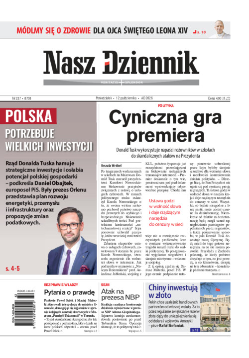 Nasz Dziennik, Poniedziałek, 12 października...