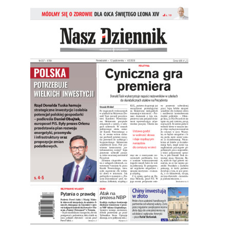 Nasz Dziennik, Poniedziałek, 12 października 2026, Nr 237 (8708)