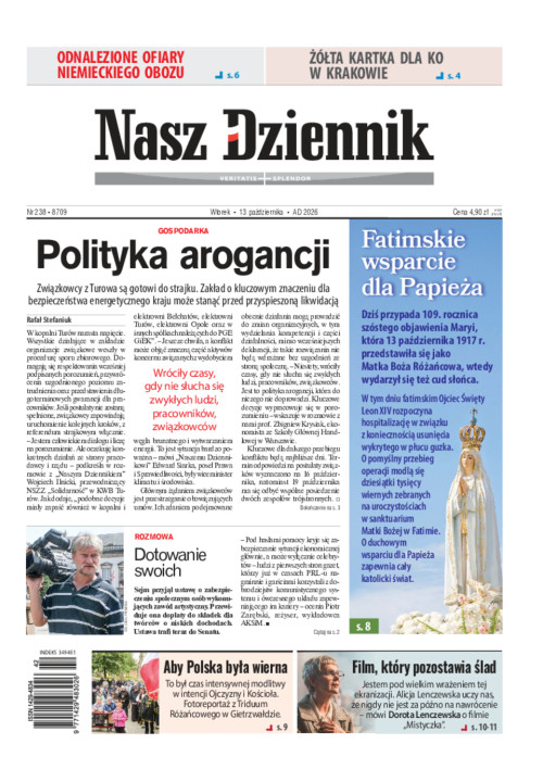 Nasz Dziennik, Wtorek, 13 października 2026, Nr...