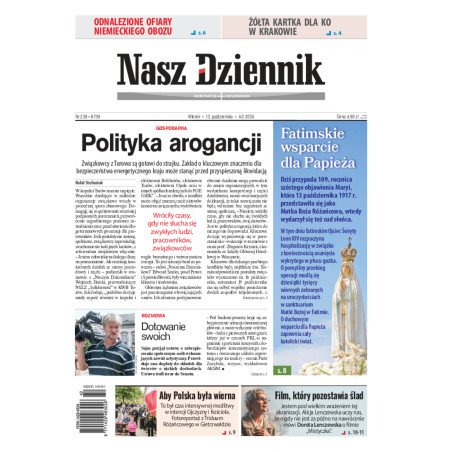 Nasz Dziennik, Wtorek, 13 października 2026, Nr 238 (8709)