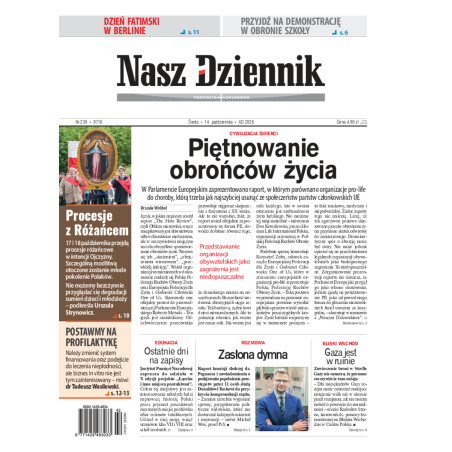 Nasz Dziennik, Środa, 14 października 2026, Nr 239 (8710)