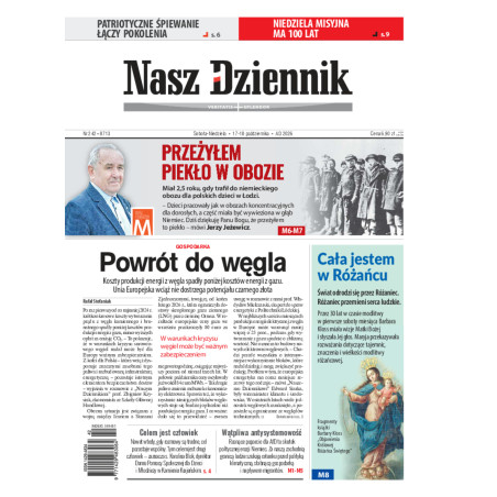 Nasz Dziennik, Sobota-Niedziala, 17-18 października 2026, Nr 242 (8713)