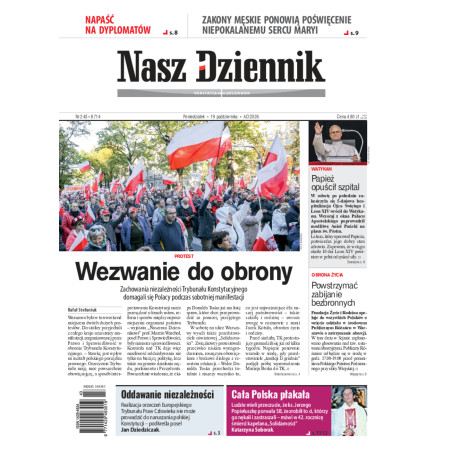 Nasz Dziennik, Poniedziałek, 19 października 2026, Nr 243 (8714)