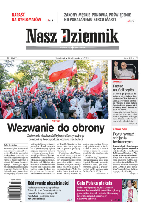 Nasz Dziennik, Poniedziałek, 19 października...