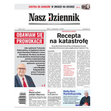 Nasz Dziennik, Wtorek, 20 października 2026, Nr 244 (8715)