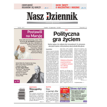 Nasz Dziennik, Czwartek, 22 października 2026, Nr 246 (8717)