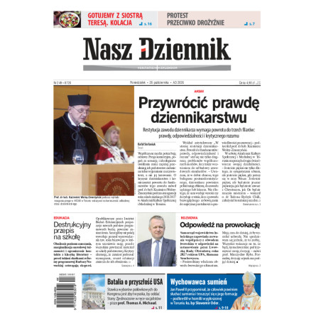 Nasz Dziennik, Poniedziałek, 26 października 2026, Nr 249 (8720)