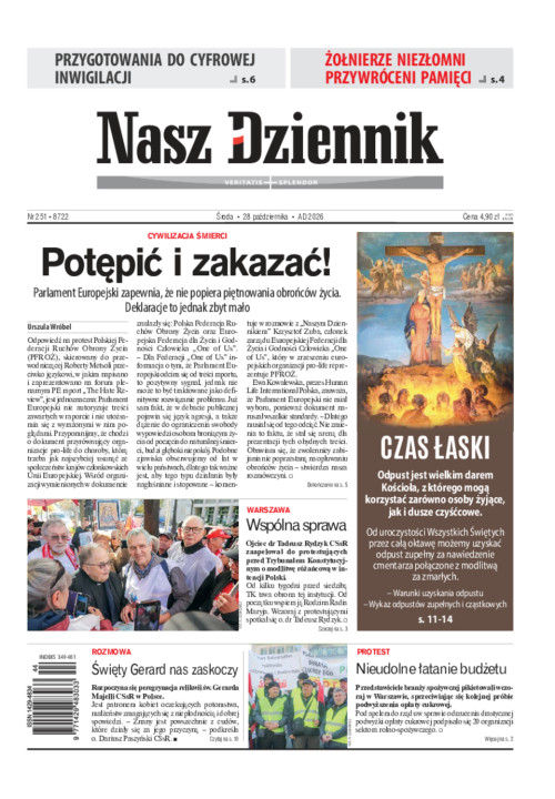Nasz Dziennik, Środa, 28 października 2026, Nr 251 (8722)