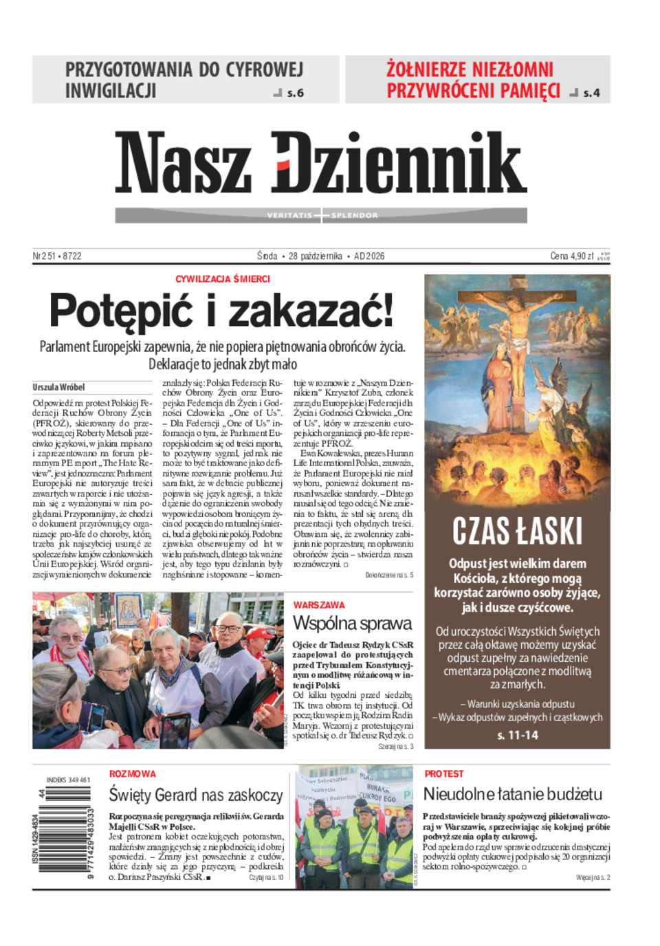 Nasz Dziennik, Środa, 28 października 2026, Nr 251 (8722)