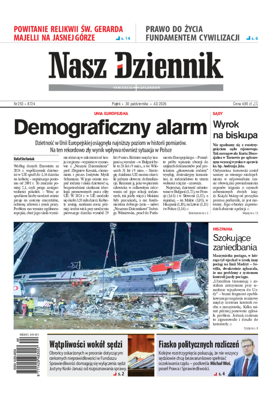 Nasz Dziennik, Piątek, 30 października 2026, Nr 253 (8724)