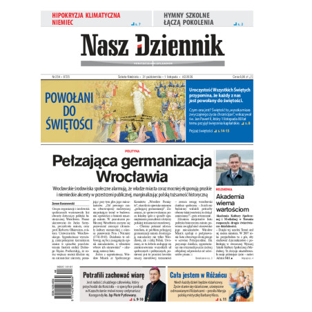 Nasz Dziennik, Sobota-Niedziela, 31 października–1 listopada 2026, Nr 254 (8725)
