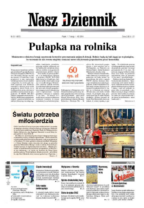 Nasz Dziennik z dnia 07.02.2014 wydanie PDF