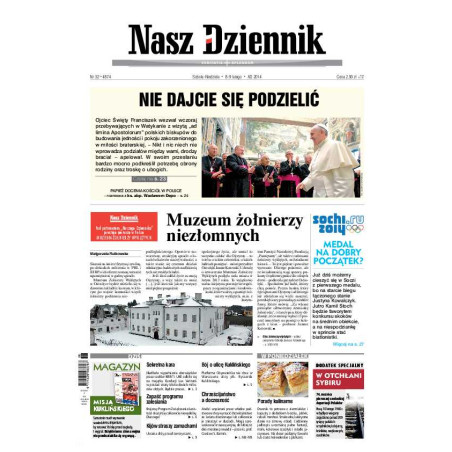 Nasz Dziennik z dnia 08.02.2014 wydanie PDF