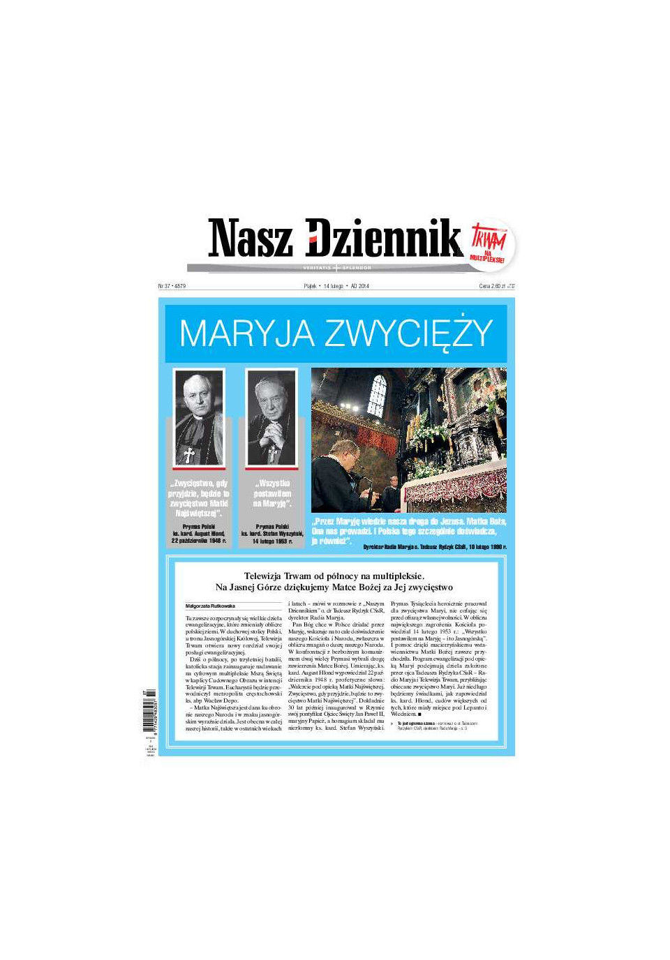 Nasz Dziennik z dnia 14.02.2014 wydanie PDF